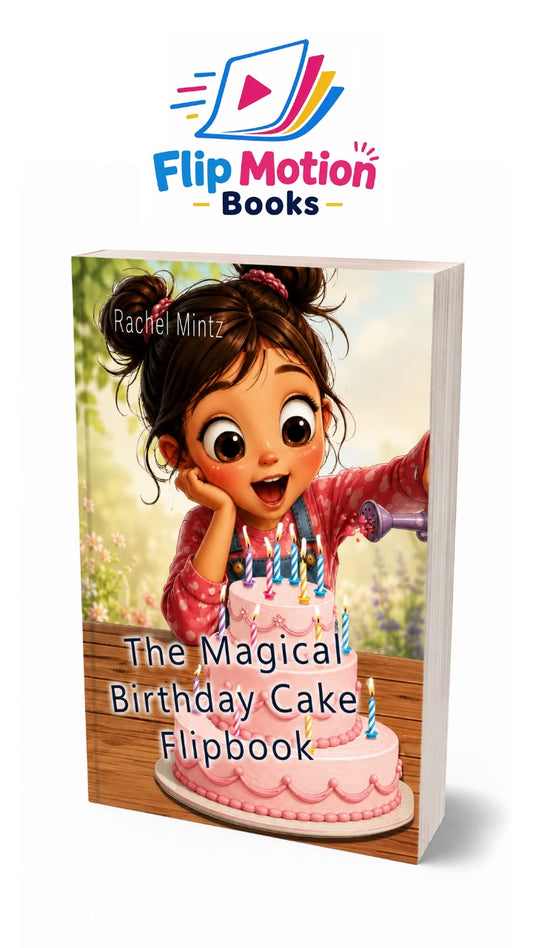 Birthday flipbook animation greeting card