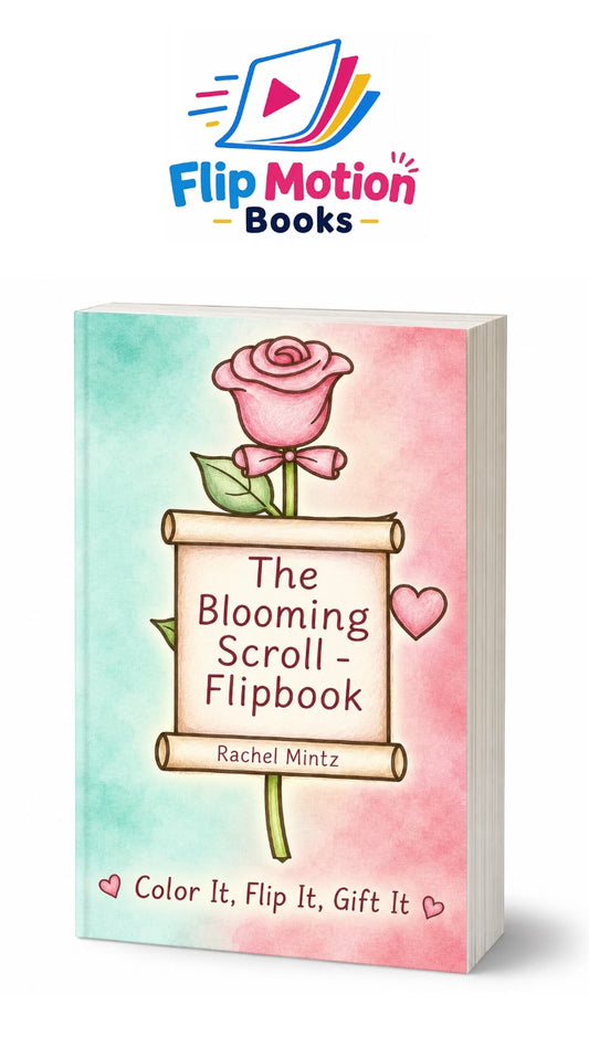 The Blooming Scroll - Color Your Own Flipbook, Blank Flip Book Coloring